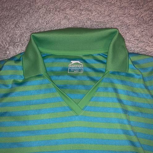 Slazenger  Green & Blue Striped Women's Golf Polo