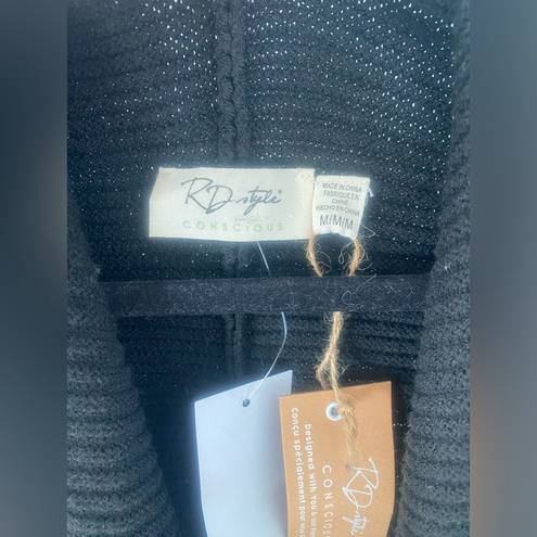 RD Style NWT  Conscious Black Oversized Cardigan Size Medium