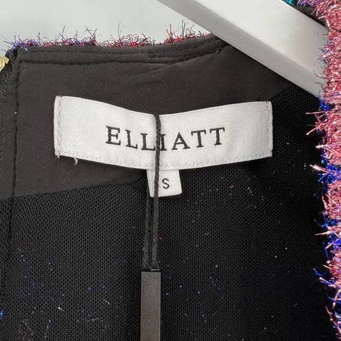 Elliatt  Lorelai Dress Striped Metallic BodyCon Dress Zip Up Women's Size Small