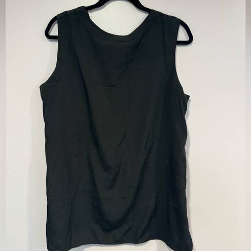 Coldwater Creek  blue and black dot dress tank top