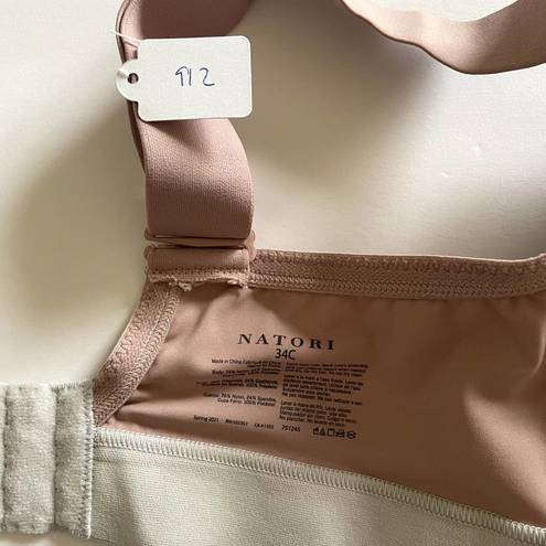 Natori  Bra Womens 34C Rose Beige Dynamic Convertible Contour Sports