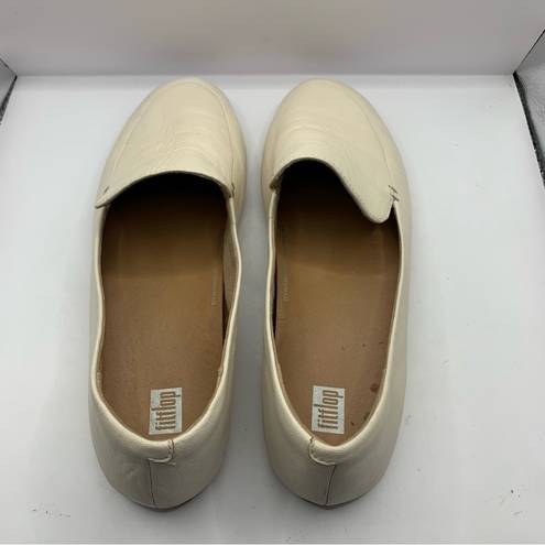 FitFlop   Leather white Slip on Penny Loafers Kiltie Womens Size US 10 comfort