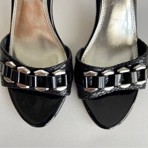 White House | Black Market WHBM | Black Heeled Mules Sz 7