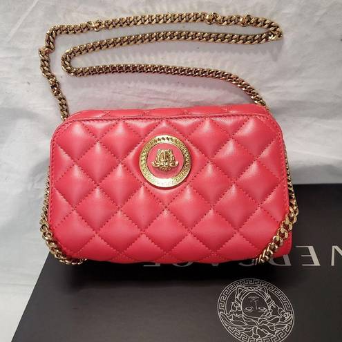 Versace  Quilted Shoulder Bag Crossbody with Medusa and Greca Hardware