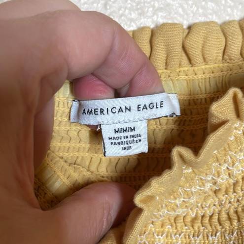 American Eagle  Golden Yellow Smocked Dress size Medium