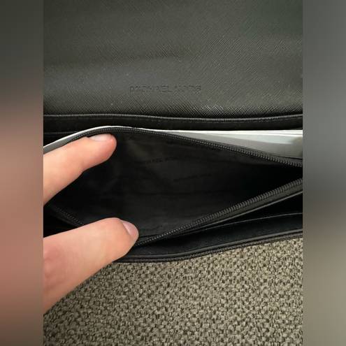 Michael Kors Pre-Owned  Black/Grey Jet Set Large Trifold Wallet