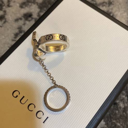 Gucci  Spinel Bosco & Orso Double Ring size US 6.5