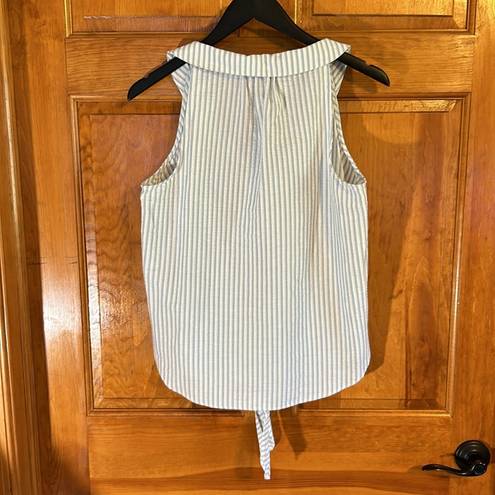 Pilcro  by Anthropologie Women’s Stripe Sleeveless Button up W/Tie Front Med-EUC