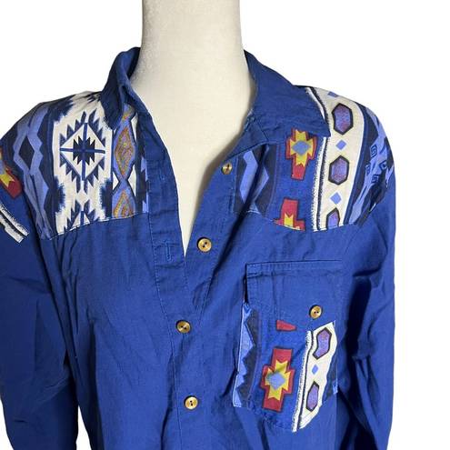 Krass&co Vintage Southwestern Western Rodeo Button-Down Shirt Tap & 