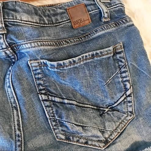 BKE  Buckle Payton Mid rise shorts distressed denim cutoffs stretch women 25