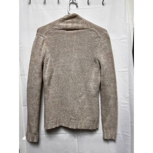 Banana Republic  Sweater Women's Size S Shawl Collar Lambs Wool Light Tan BSI-C