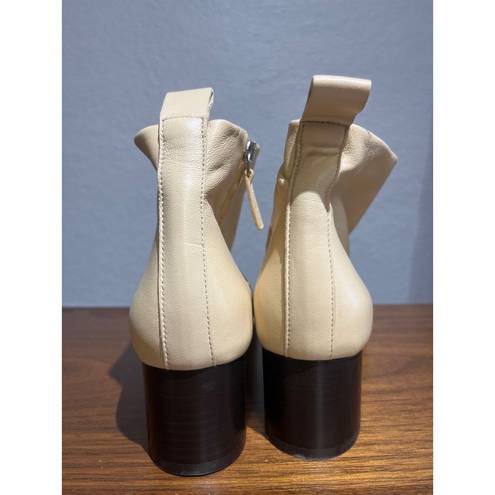 Everlane  The Day Ankle Boots in Bone Leather 7.5 New Womens Italy Booties