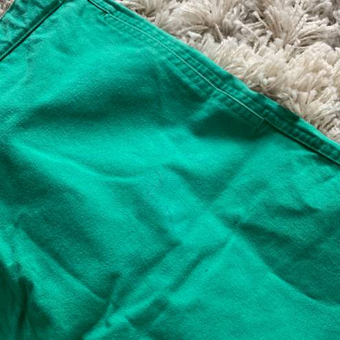 Polo Green Vintage  Sport Shorts Cotton High Waisted Buckle Belt Shorts