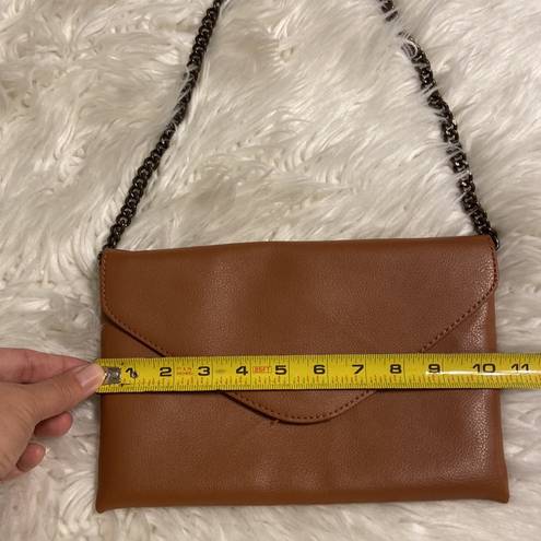 J.Crew  100% Leather Purse /Clutch tan/ brown color excellent condition