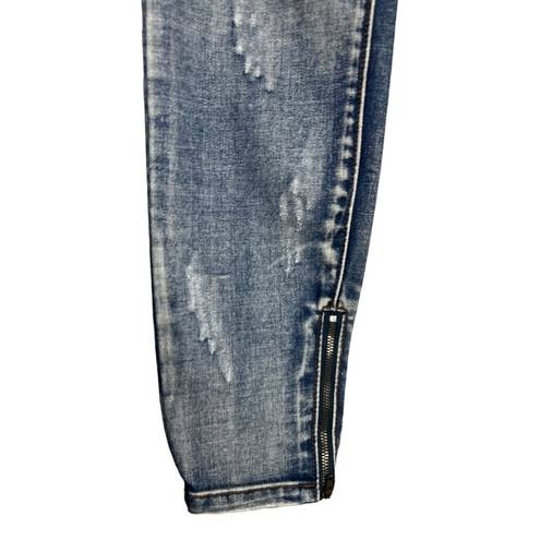 One Teaspoon  Trashed Free Birds Jeans Blue Acid Wash Highly Destroyed SAMPLE