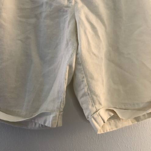 Katherine Barclay  Shorts Linen Blend Bermuda Shorts in Beige Sz 8 EUC Casual