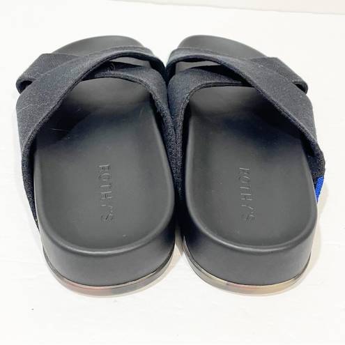 Rothy's Rothy’s Sandals Women’s 8.5 The Weekend Slide Black Crossover Straps NEW