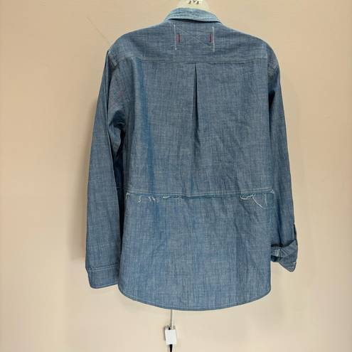 We The Free  Chambray Button Down Blue Top shirt lightweight size Small