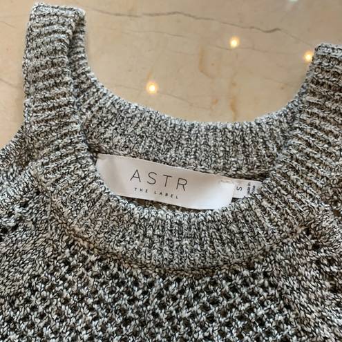 ASTR  The Label Knit Sweater Sz Small Gray/White