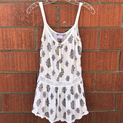 Rubbish  brand floral tank top front buttons XS