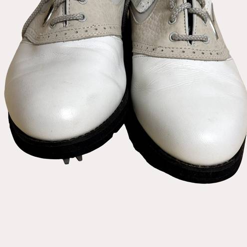 FootJoy  SoftJoys Terrains Womens Golf Shoes Cleats White Beige 8 M bv