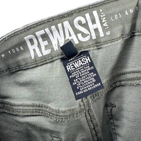 REWASH  Juniors' High-Rise Skinny Pants Green Size 5/27