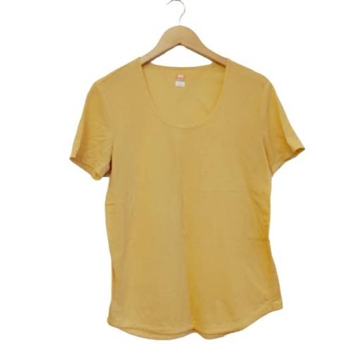 The North Face LUCY Wicking Workout Tee Sporty Athletic Top Quickdry Golden Yellow