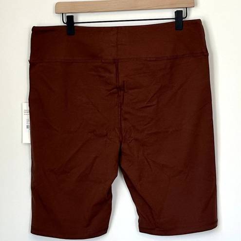 Mate the Label NWT  Chocolate Brown Organic Stretch Biker Short - Size 2X