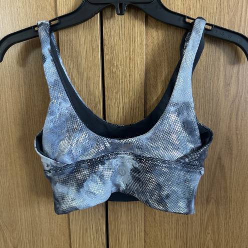 Lululemon Grey / Silver Sparkle Reversible Align Sports Bra