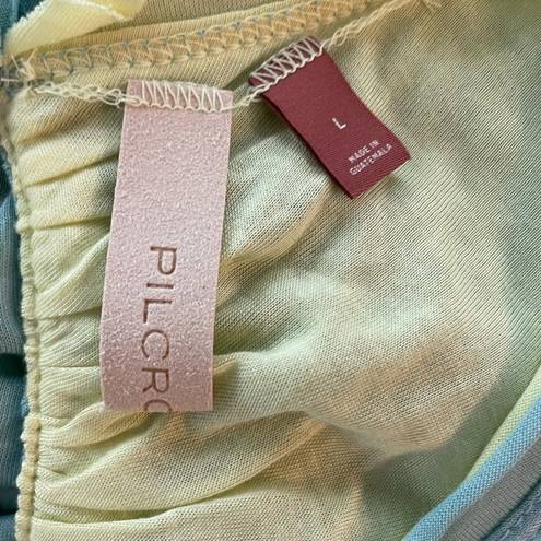 Pilcro Reversible Top Anthropologie Ruched Tank Blue +Green Size Large