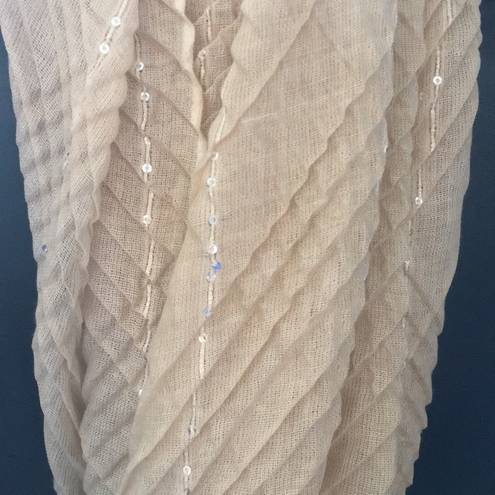 Nine West New  Golden Crinkly Scarf Wrap Very soft