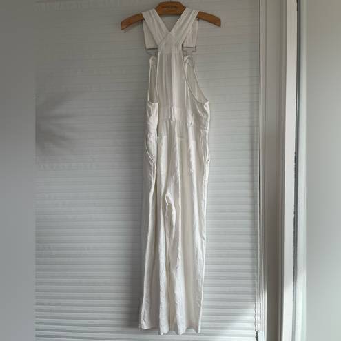 Urban Outfitters White Linen Overalls