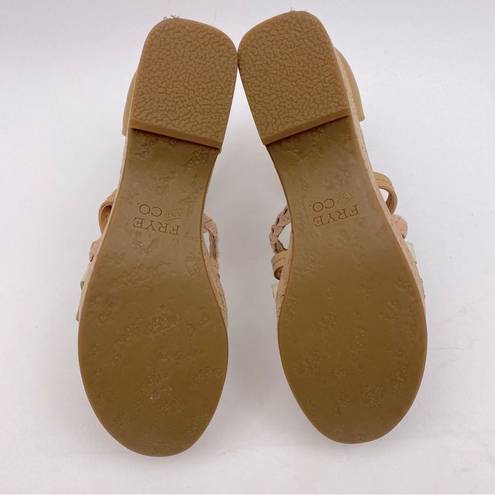 Frye  Leather/Cork Wedge Sandals Color Tan/ Brown SZ 6. NWOT