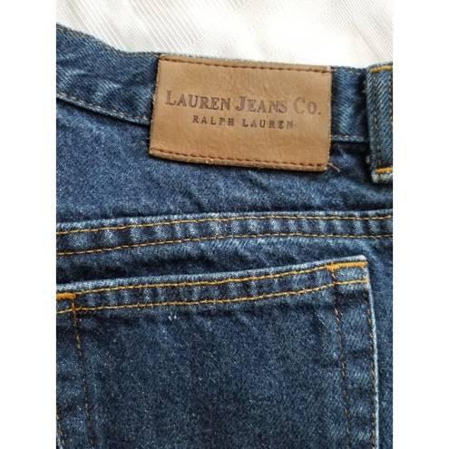 Krass&co Lauren Jeans  Classic Straight Leg Mom Jeans Dark Blue Womens Size 12P 32x27