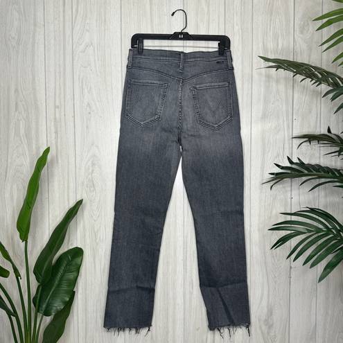 MOTHER The Pixie Dazzler Ankle Fray Jeans in Digging Up Dirt Gray size 30