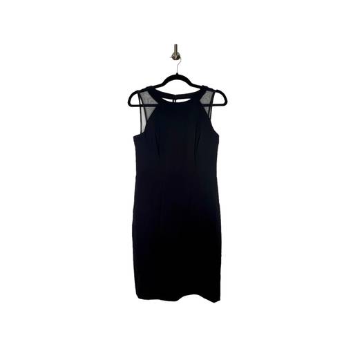 White House | Black Market WHBM Iconic Mesh Inset Sheath Dress in Black Size 4