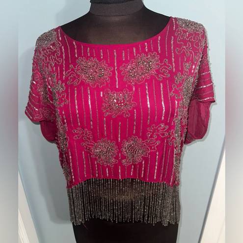 Haute Hippie  Couture Beaded Sequence Top