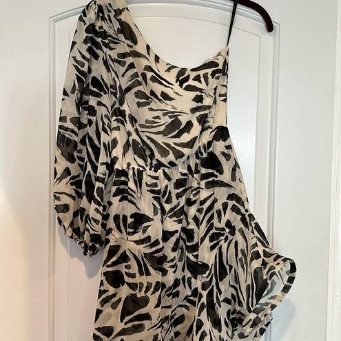 Alexis  for Target Botanical One Shoulder Ruffle Dress Sz XXS