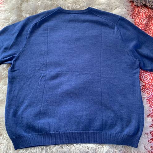 Brooks Brothers 346 Blue Sweater V Neck