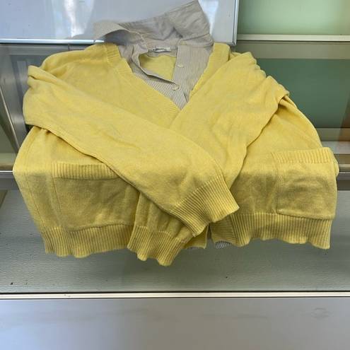 Only Yellow cashmere sweater. Made in Italy. Dry Clean