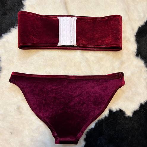 Hoaka Swimwear Hoaka Burgundy Velvet Bikini