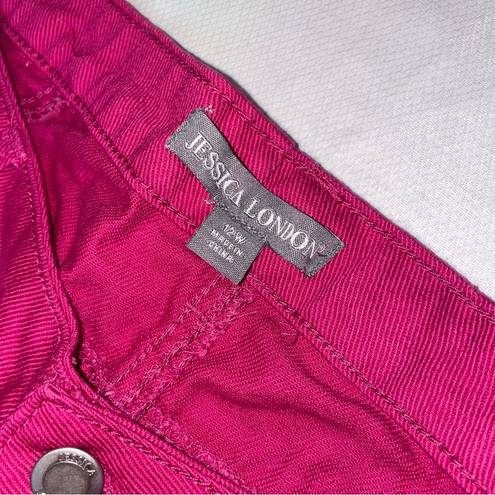 Jessica London  Straight leg Jeans Pink Womens Size 12W high Rise