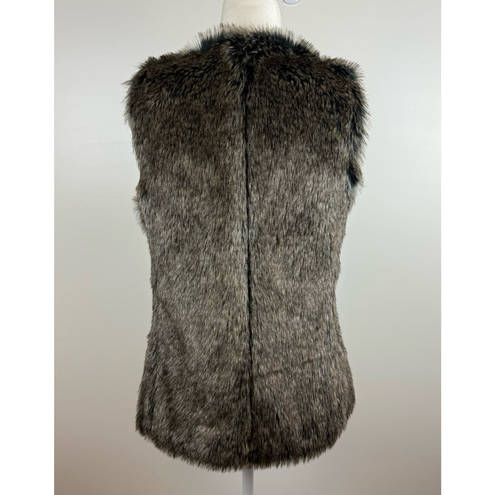 Banana Republic  Grey Faux Fur Vest in Smoky Grey Size X-Small