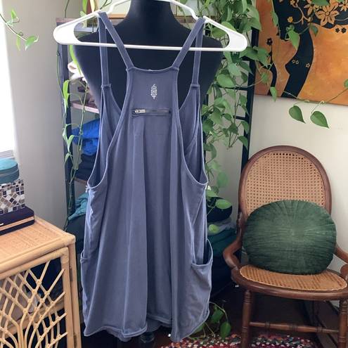 Free People Movement NWT  Hot Shot Mini Dress Blue Indigo Romper