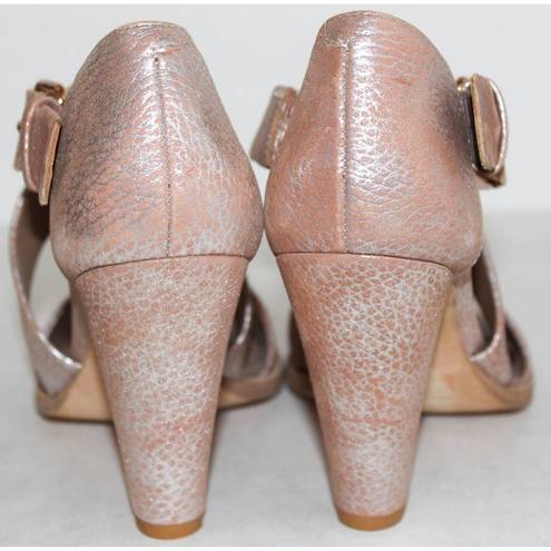 DKNY  Harlow Henna Pink Leather Open Toe Heel 6.5 M