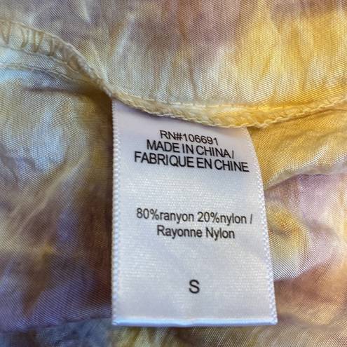 Young Fabulous and Broke  Derby purple and yellow tie dye dress small NWT