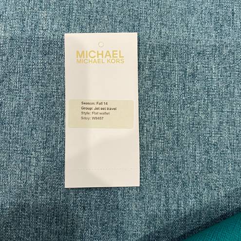 Michael Kors Turquoise Flat Wallet