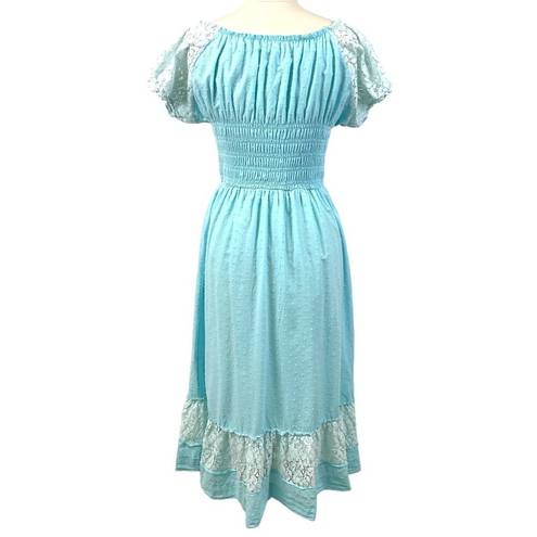 a.n.a  Kaci Womens XXL Dress Aqua Renaissance Peasant Maiden Coquette Feminine