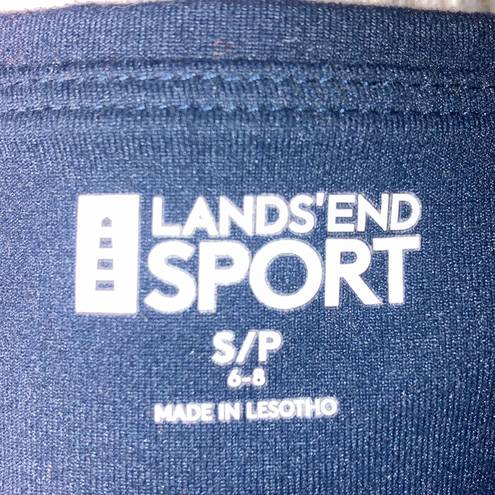 Lands'End Navy Blue  Sport Stretchy Workout Pants Wide Leg Leggings Size Small