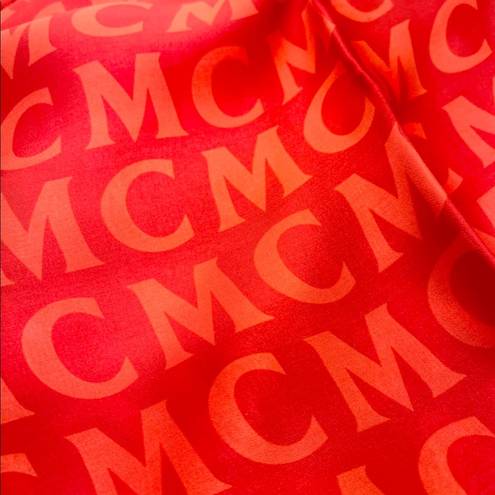 MCM  Silk Logo Ruby Red Summer Scarf Shawl